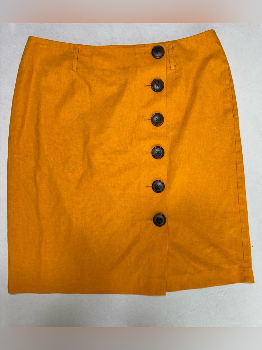 Boden Linen Blend Mustard Skirt 12